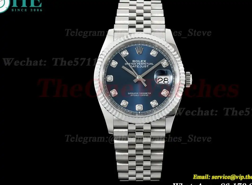 Datejust 126234 36mm Jub SS SS Blue Dia JQF VR3235