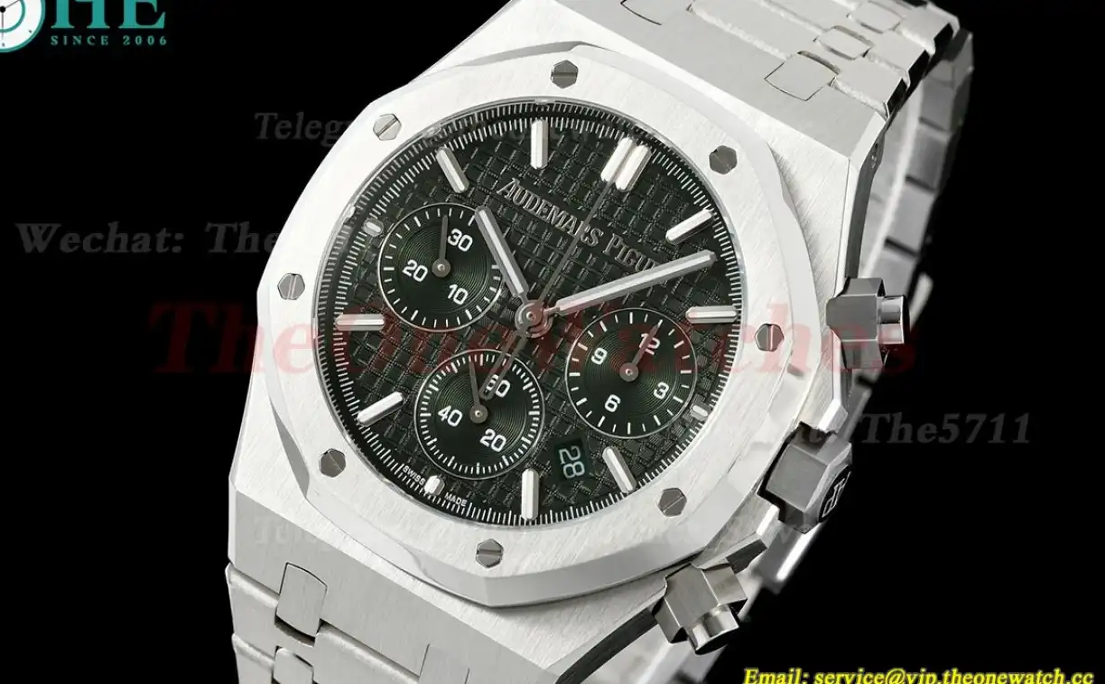 Royal Oak Chrono 26240ST 41mm SS SS Green Stk BF A7750