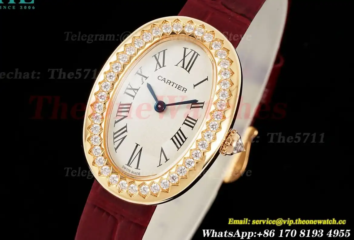 Baignoire Ladies 31mm Dia Red RG LE White Dial AF Quartz