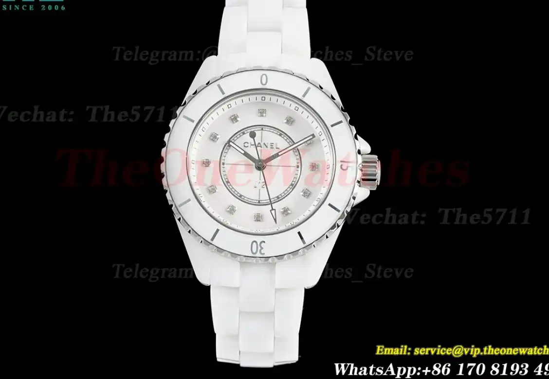 J12 33mm White Ceramic Cer White Dia HTF Quartz