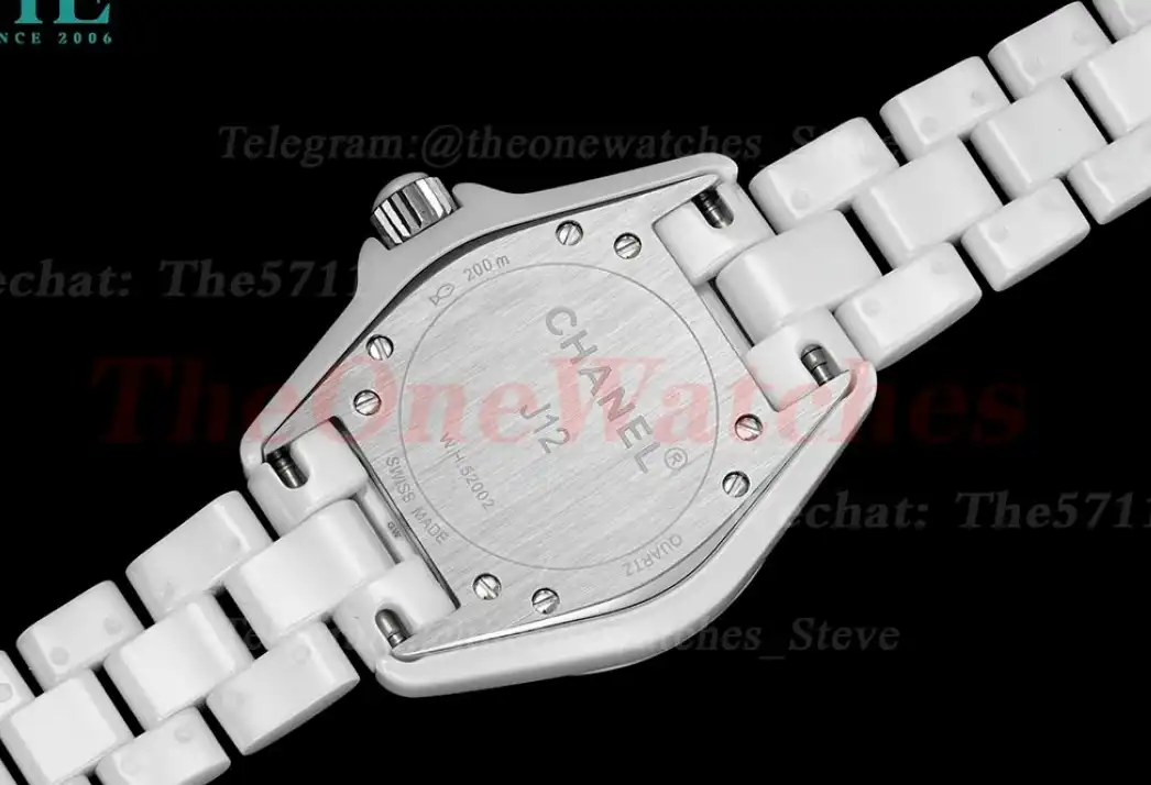 J12 33mm White Ceramic Cer SS Case Back HTF Quartz