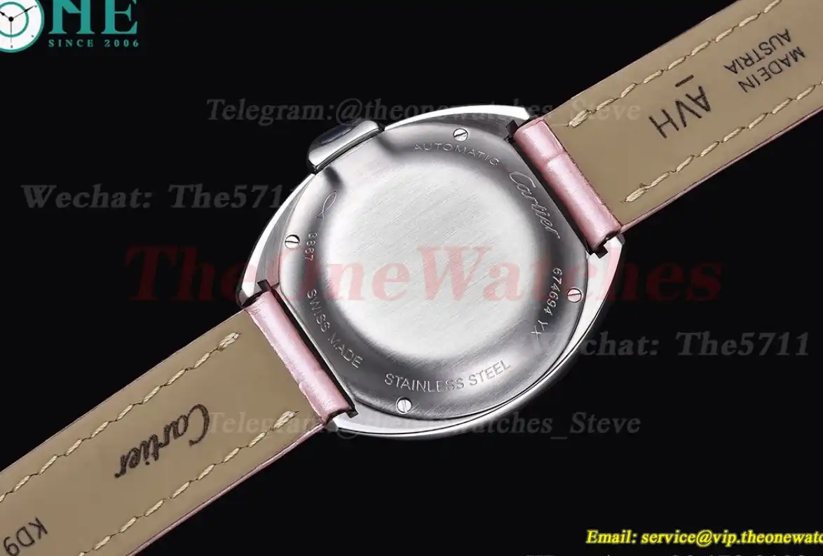 CLE De Cartier 31mm SS LE Pink Strap RXWF ETA2671