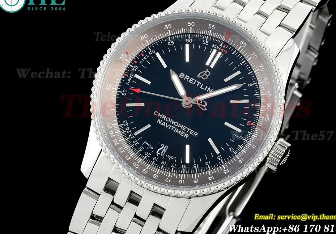 Navitimer 1 41mm Date SS SS Black Dial TF A2824