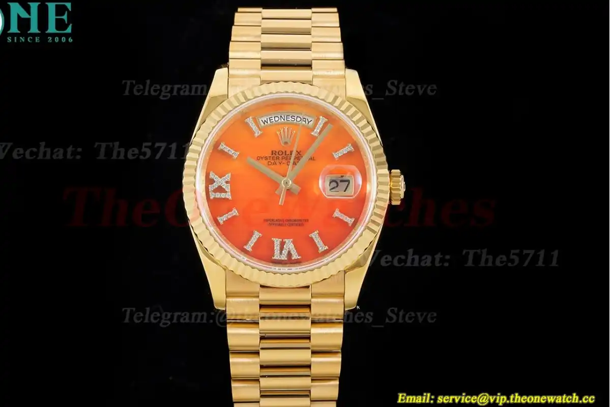 DayDate 36mm YG YG Pres Orange Gradient Dial RAF A2836