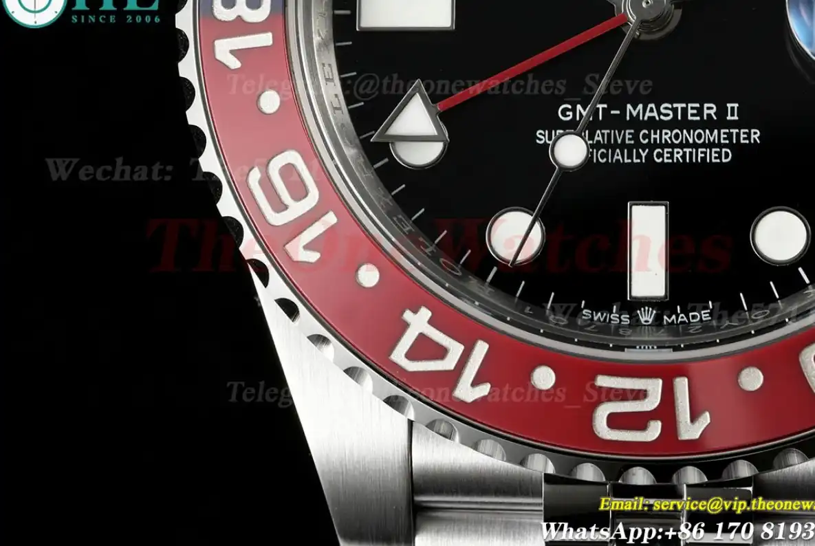 GMT Master II 126710 Pepsi Jub 40mm SS SS Black Dial THBF SH3285