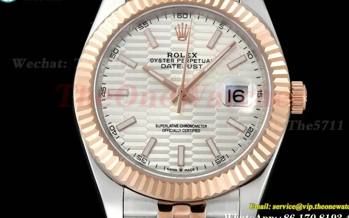 Datejust 126331 41mm Jub RG SS Silver Textured Stk GDF MY8215