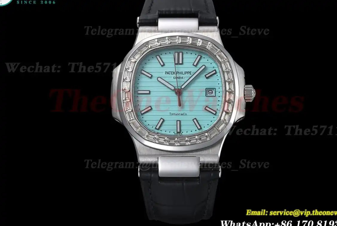 Nautilus Diamond 40mm SS LE Tiffany Blue Dial GDF MY8215