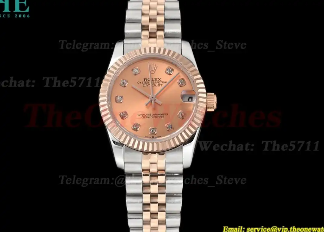 Datejust 28mm RG SS Rose Gold Dia GDF MY8215