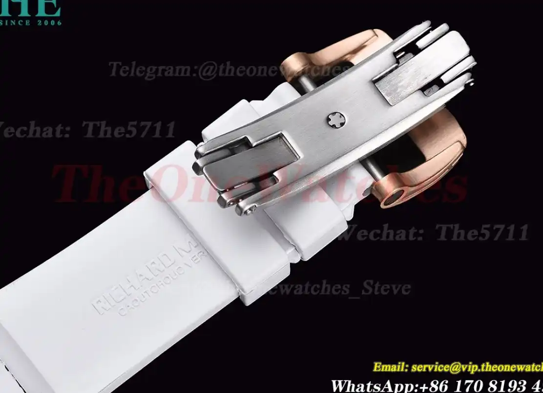 RM52-01 Ceramic Case On White Rubber Strap Real Tourbillon YSF