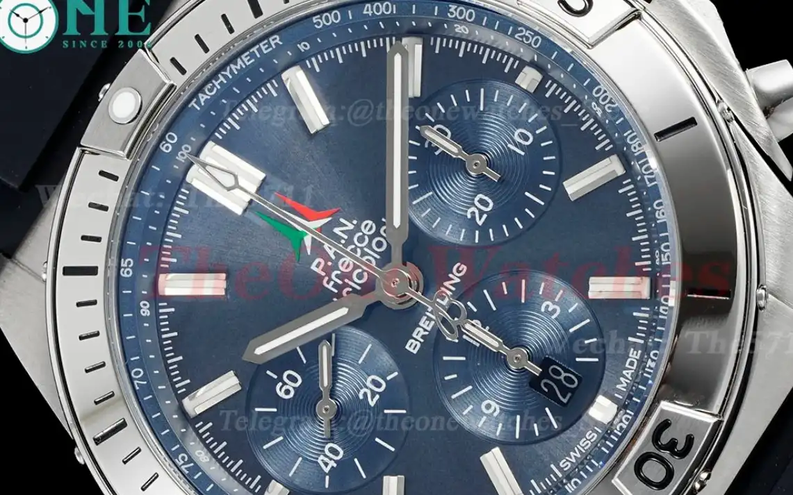 Chronomat B01 Frecce Tricolori 42MM SS RU Blue Stk TF A7750