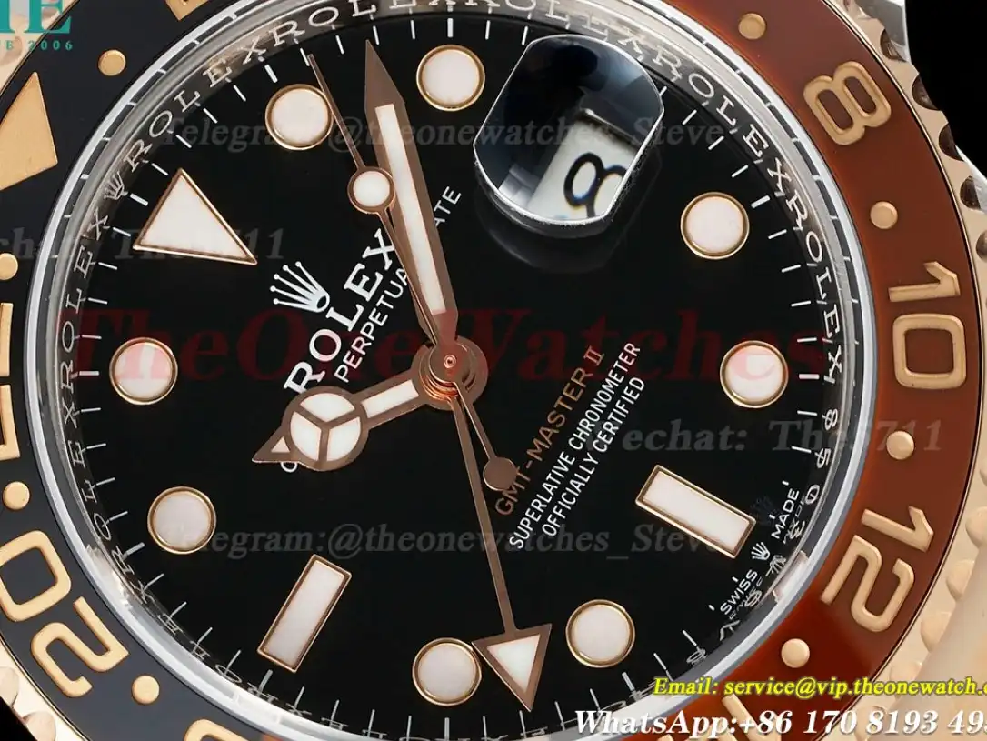 GMT Master II 126711 CHNR Rootbeer SS RG Black Dial ARF V3 VR3285(Tungsten Heavy Version)