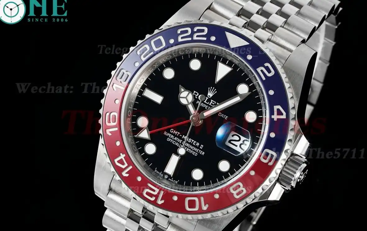 GMT Master II 126710 Pepsi Jub 40mm SS SS Black Dial EWEF VR3285