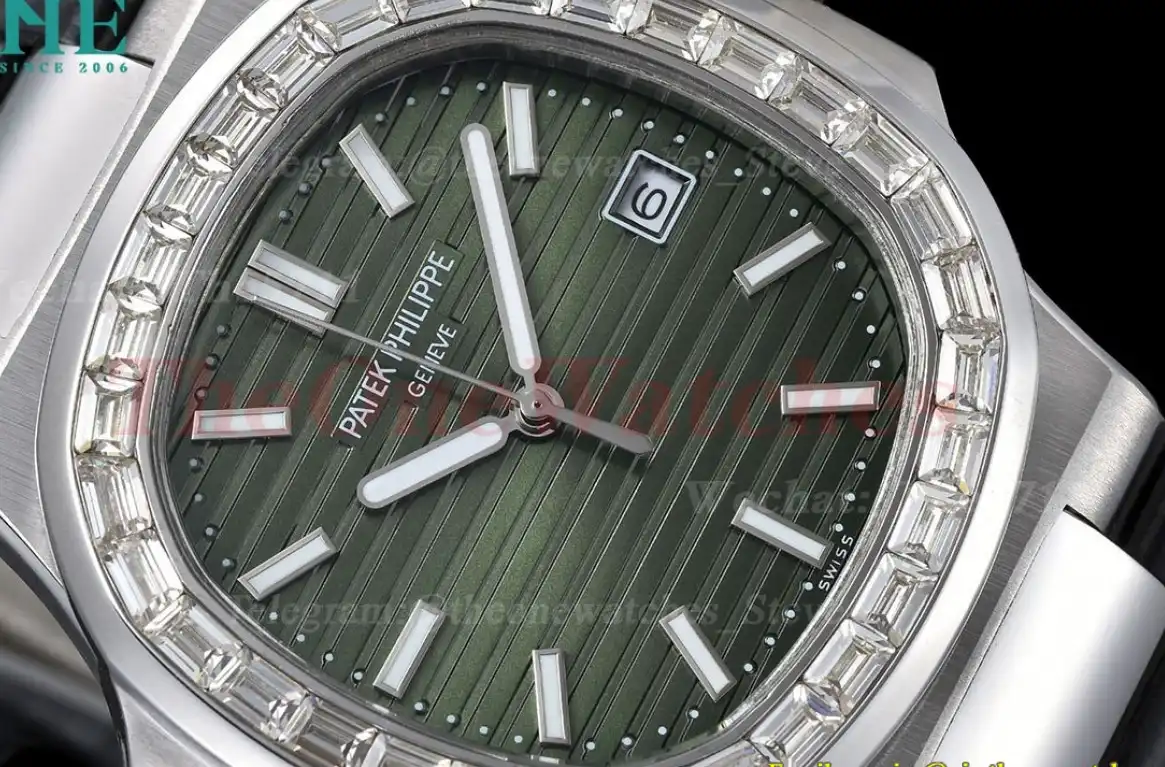 Nautilus Diamond 40mm SS LE Green Dial GDF MY8215