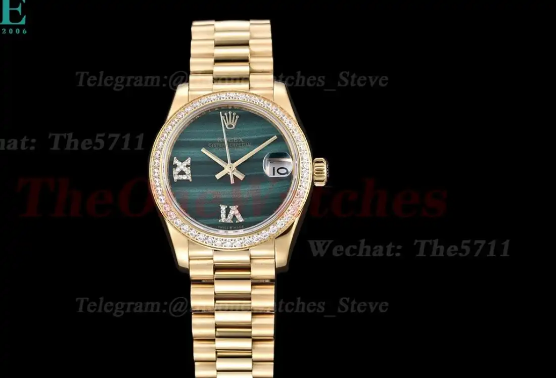 Datejust Ladies 31mm YG YG Green Dial WF A2671