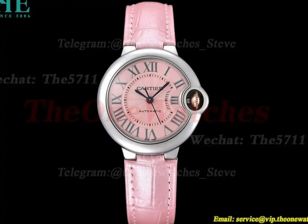 Ballon Bleu De Cartier 33mm SS LE Pink Dial GDF NH05