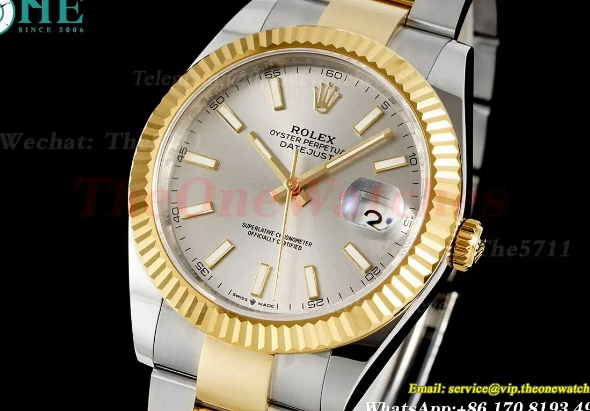 Datejust 126333 41mm Oys YG SS Silver Grey Stk EWEF A3235