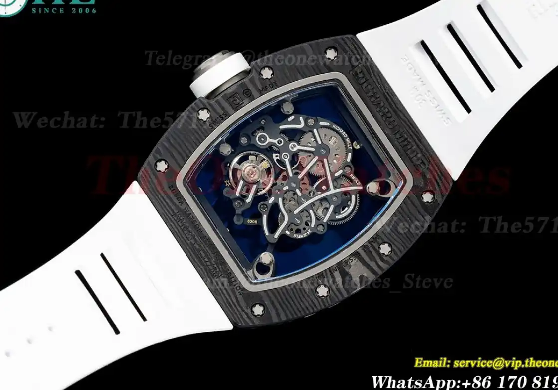 RM055 White NTPT RU Skeleton Dial UOKF RMUL2 Super Clone