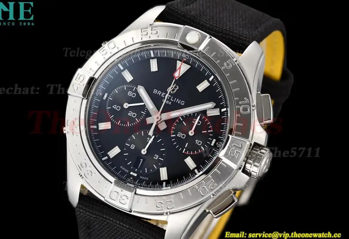 Avenger B01 Chrono 44mm SS NY Black Dial BLSF Cal.01