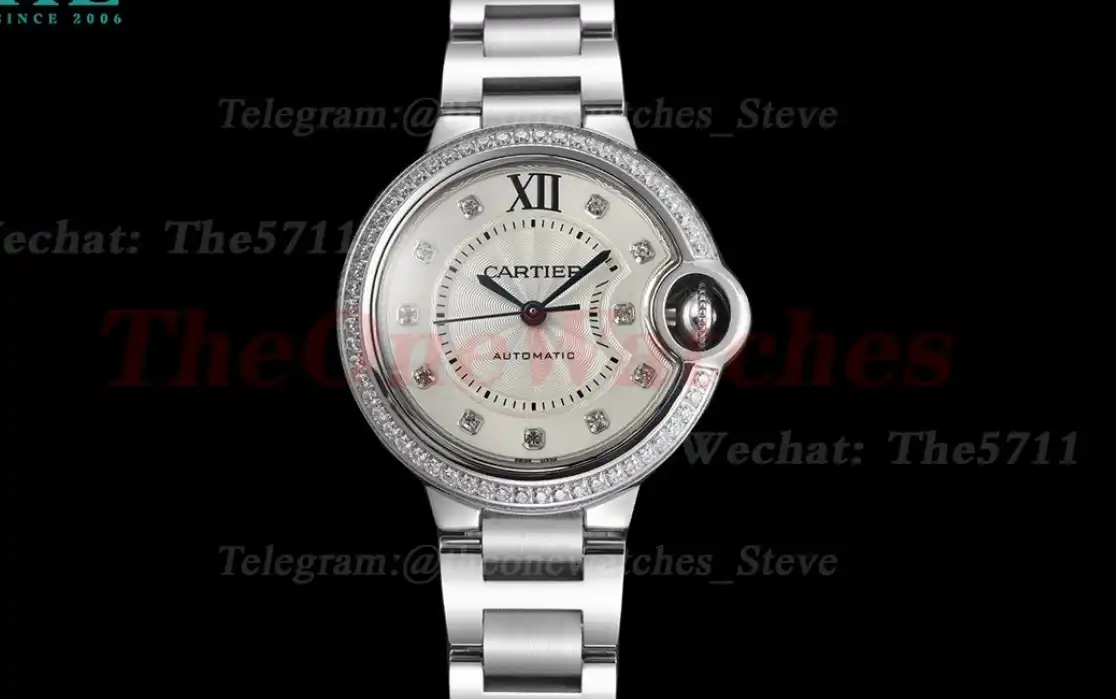 Ballon Bleu De Cartier 33mm SS SS Silver Dial GDF NH05