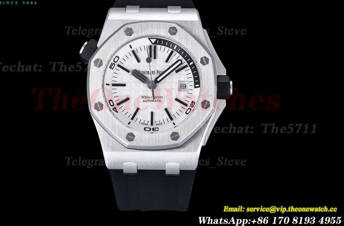 Royal Oak Offshore Diver 15710 42mm SS RU White Stk GDF MY8215