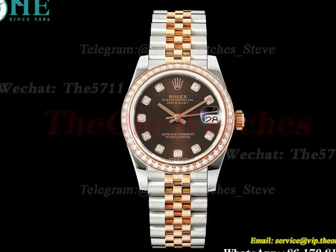 Datejust 278271 31mm Jub Dia RG SS Brown Dia JARF A2236