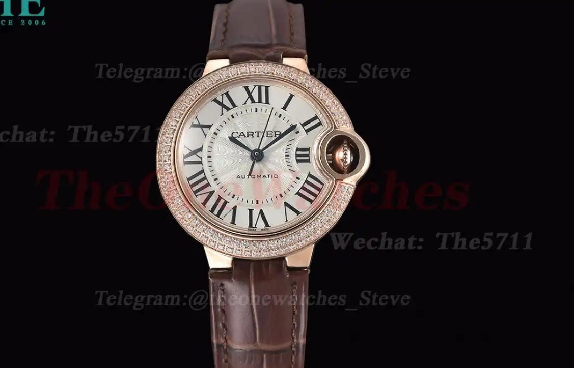 Ballon Bleu De Cartier 33mm Dia RG LE White Dial GDF NH05