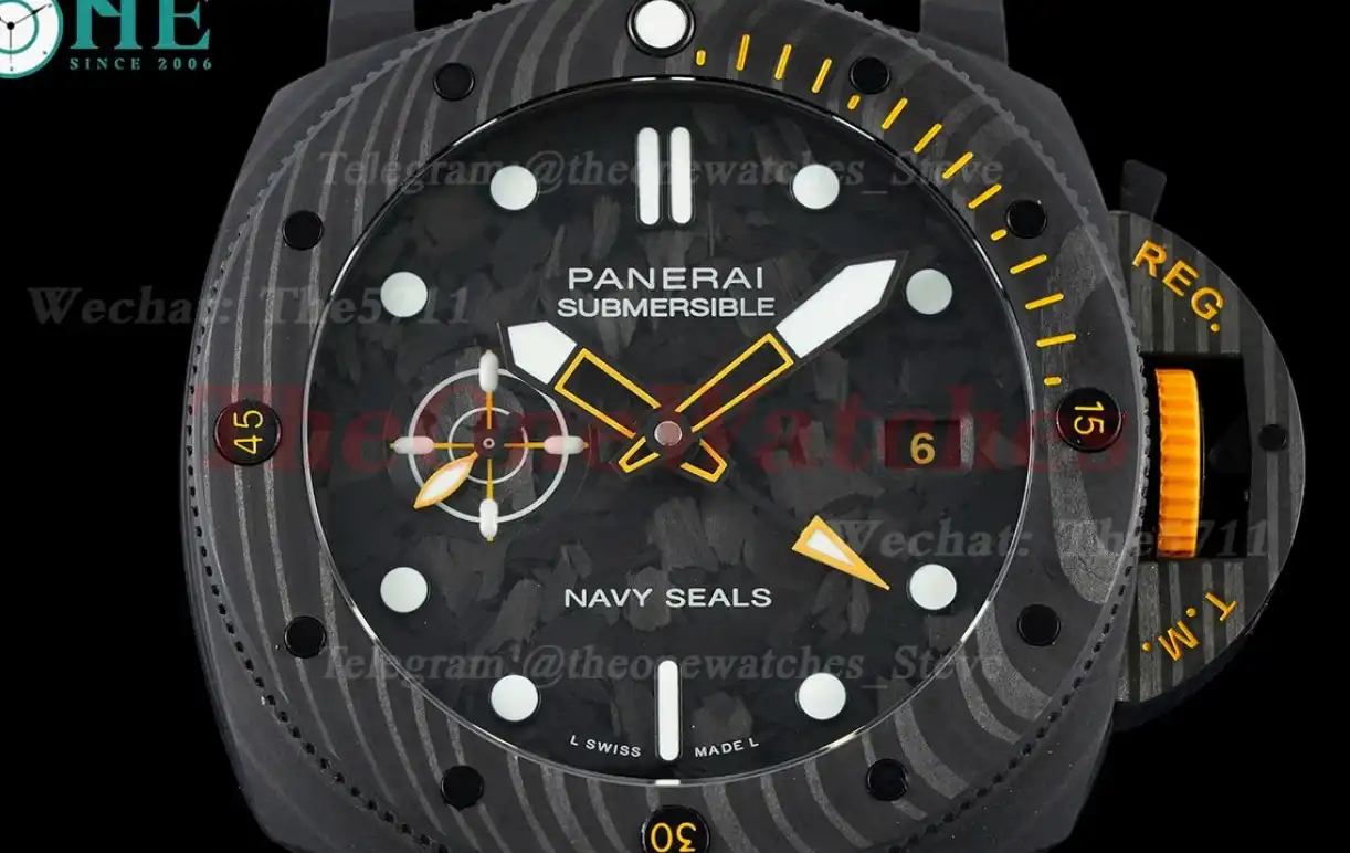 Submersible PAM1324 44mm Carbon RU Black Dial VSF P9011