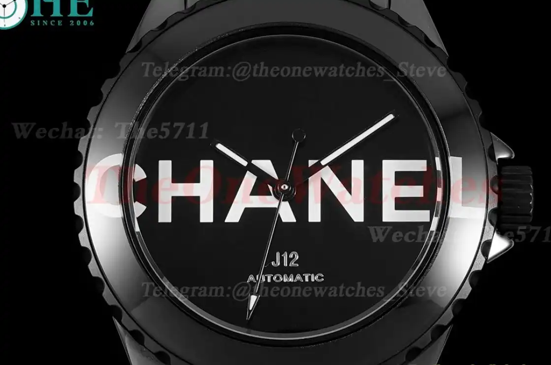 J12 38mm Black Ceramic Cer Chanel Dial HTF A21.1