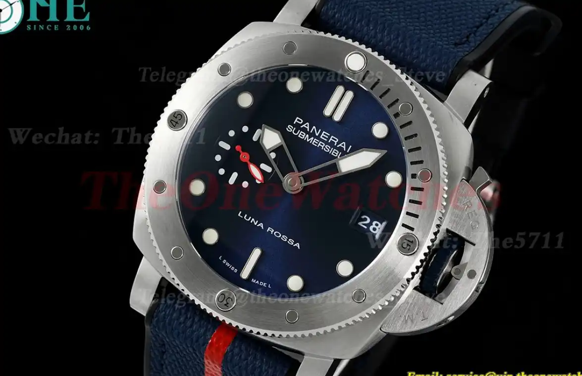 Submersible PAM1391 Luna Rossa 44mm SS RU Blue Dial VSF P900