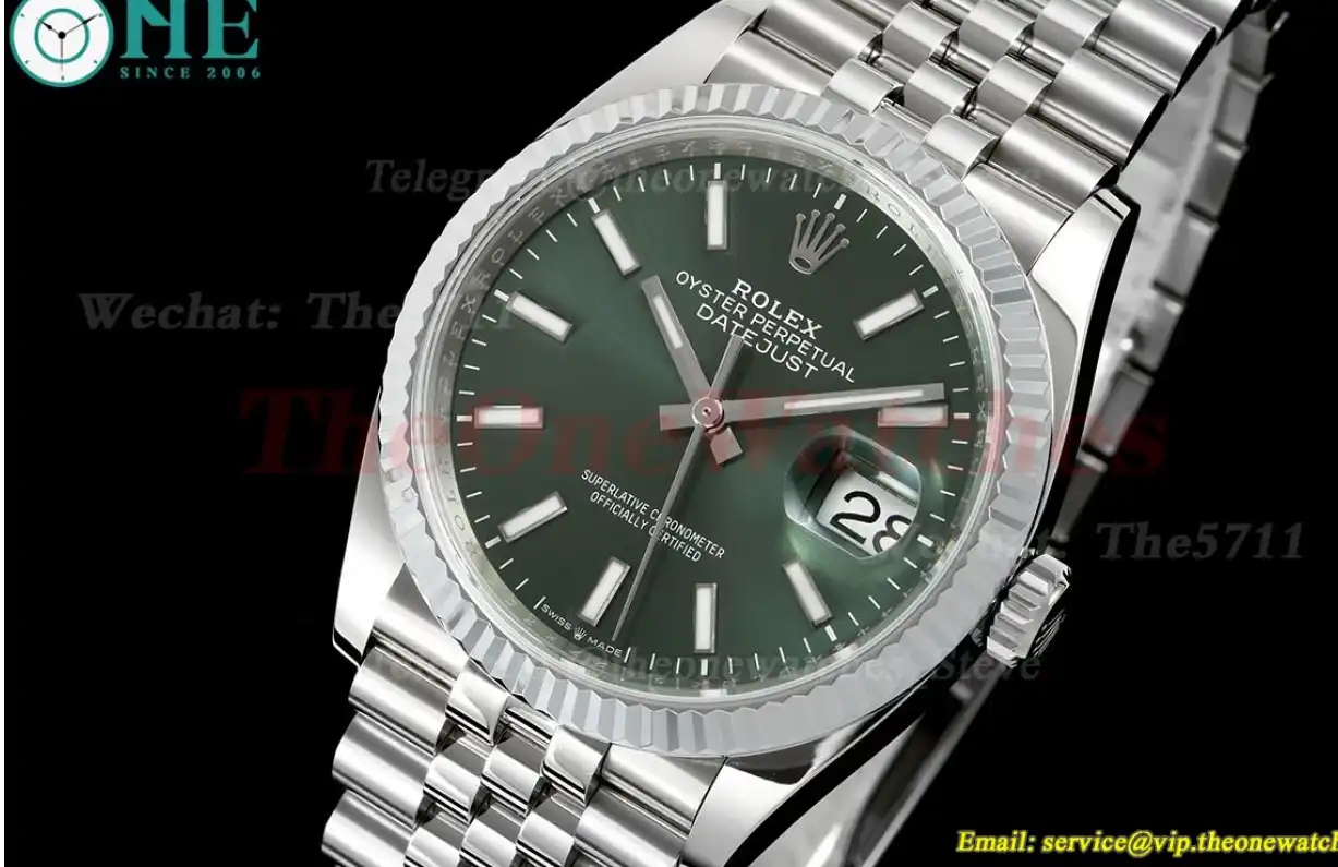 Datejust 126234 36mm Jub SS SS Green Stk JQF VR3235