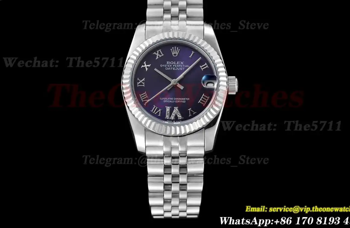 Datejust 31mm 278274 SS SS Purple Rmn GDF MY8215