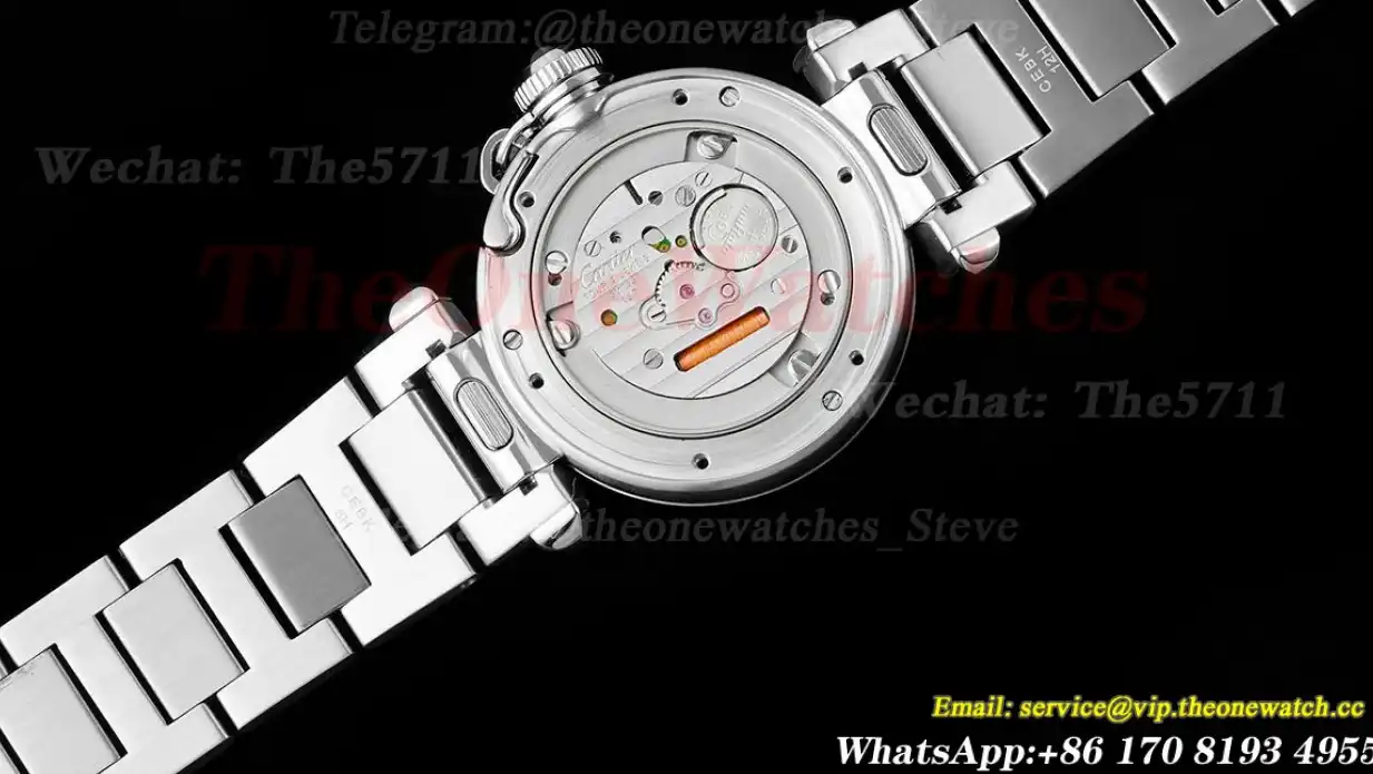 Pasha De Cartier Ladies 30mm SS SS White Dial AF Quartz