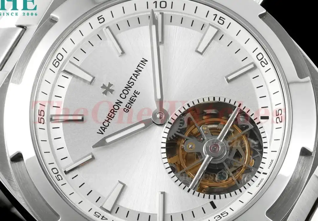 Overseas 6000V 42.5mm SS SS White Stk EURF Tourb