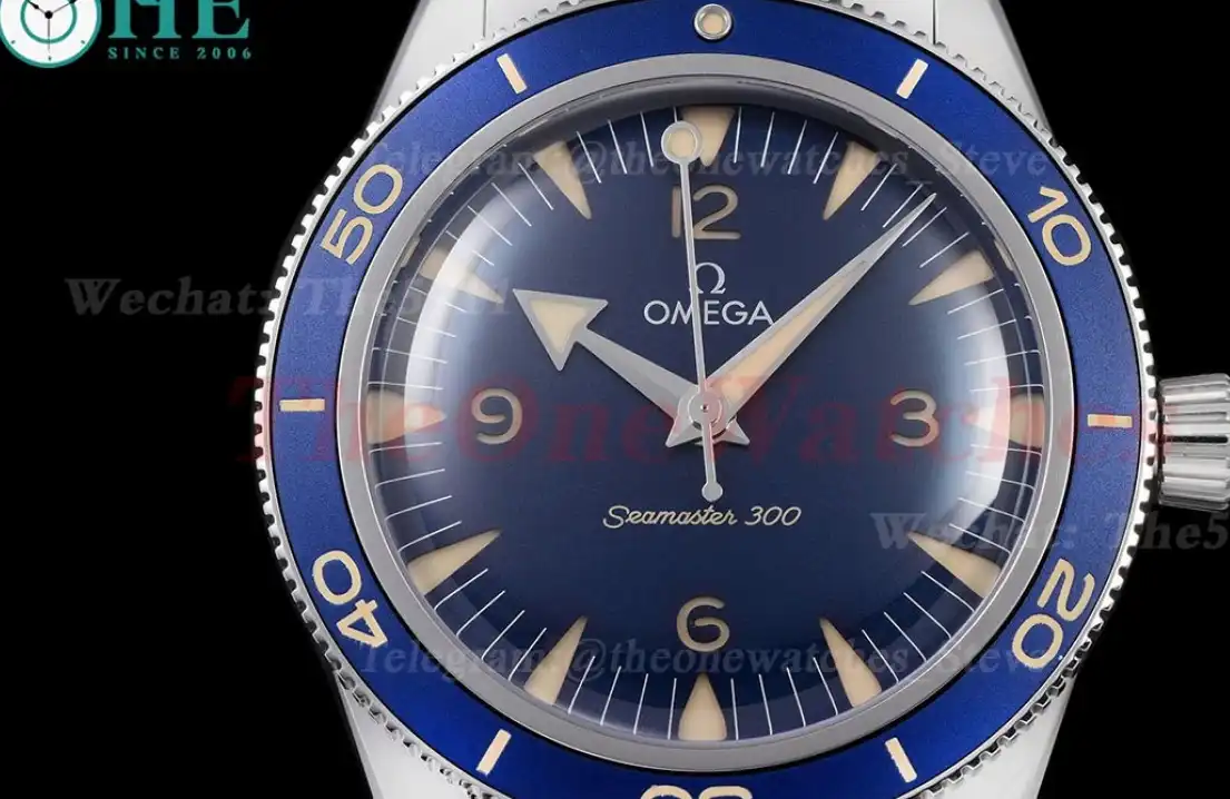 Seamaster 300m 41mm No Date SS SS Navy Blue Dial VSF A8912