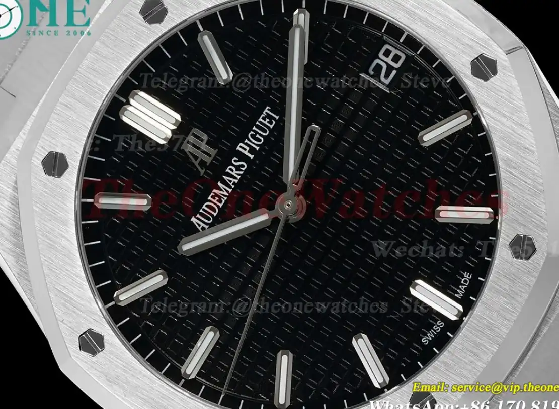 Royal Oak 41mm 15500 SS SS Black Stk APSF A4302 Super Clone