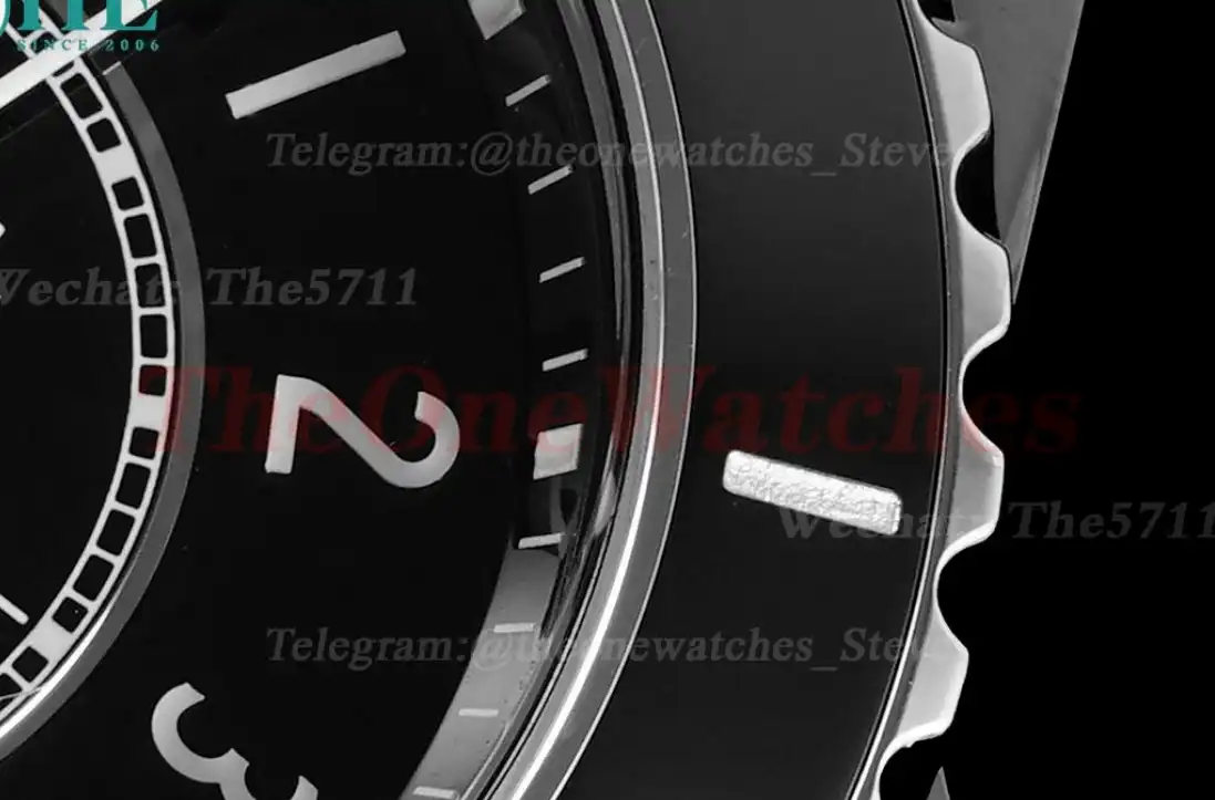 J12 33mm Black Ceramic Cer Black Wht HTF Quartz