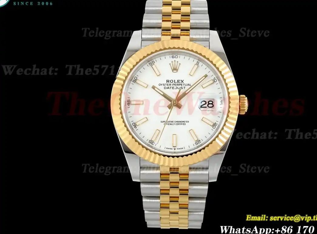 Datejust 126333 41mm Jub YG SS White Stk EWEF A3235