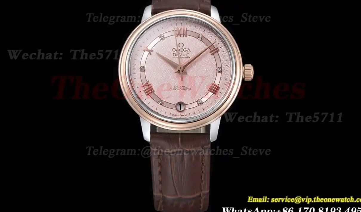 De Ville Prestige Ladies 32.7mm RG LE Pink Textured Dial GDF MY8215