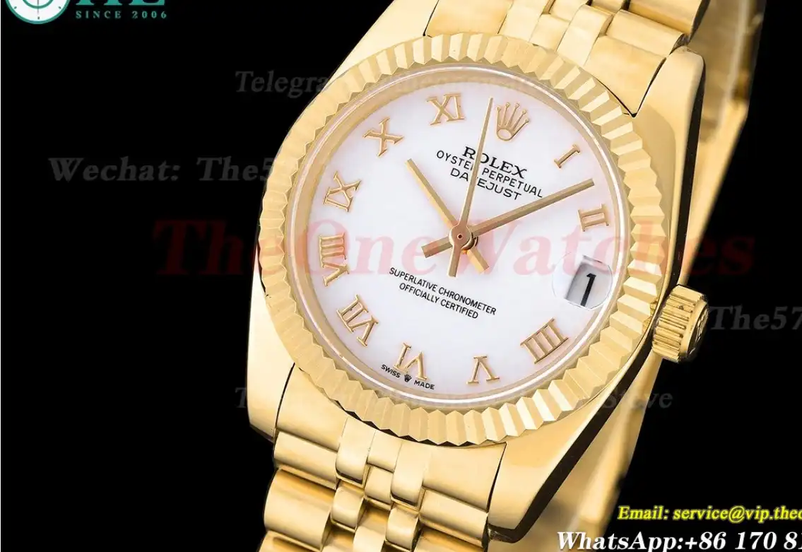 Datejust 28mm Jub YG YG White Dial GDF MY8215