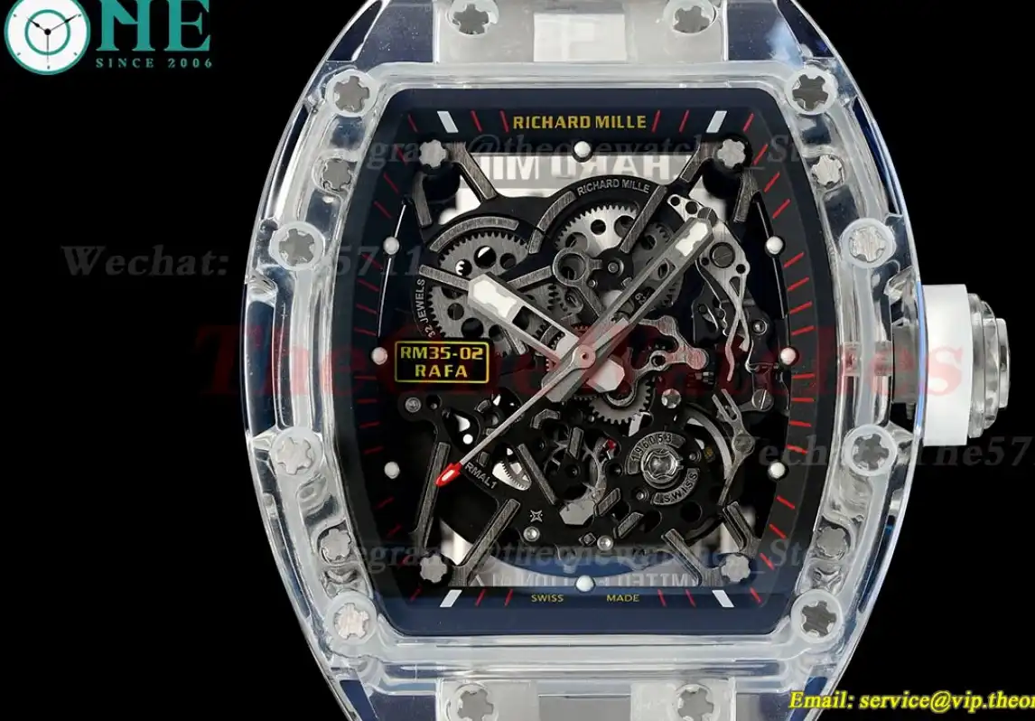 RM035-02 Skeleton Dial on White Strap RMF RMAL1