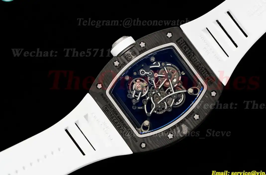 RM055 NTPT RU White Rehaut on White Rubber Strap ZF RMUL2 Super Clone