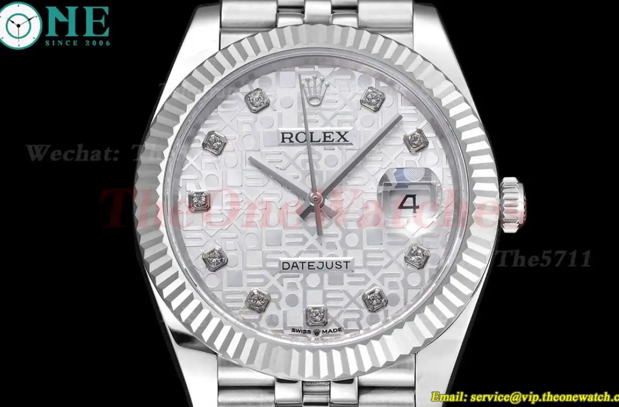 Datejust 126334 41MM SS SS White Textured Dial EWEF A3235