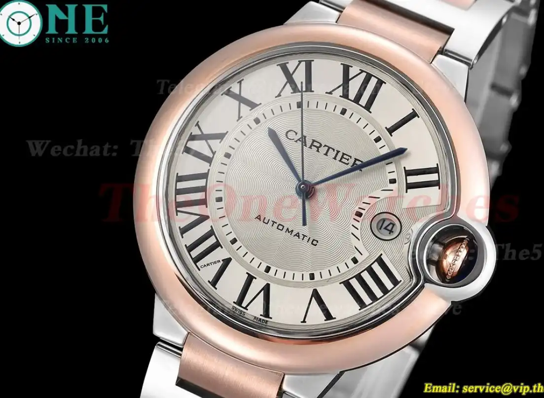 Ballon Bleu De Cartier 42mm RG SS White Rmn GDF MY8215