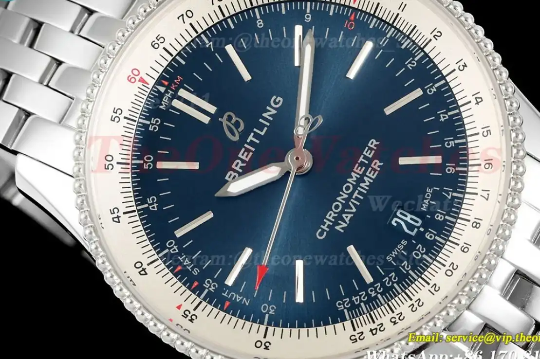 Navitimer 1 41mm Date SS SS Blue Dial TF A2824