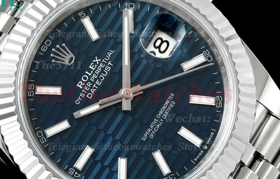 Datejust 126334 41mm Jub SS SS Blue Textured Dial JQF VR3235