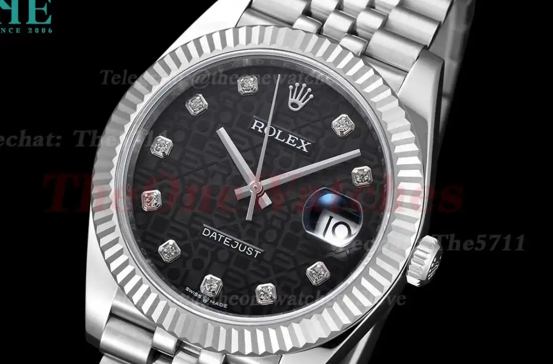 Datejust 126334 41MM SS SS Black Textured EWEF A3235