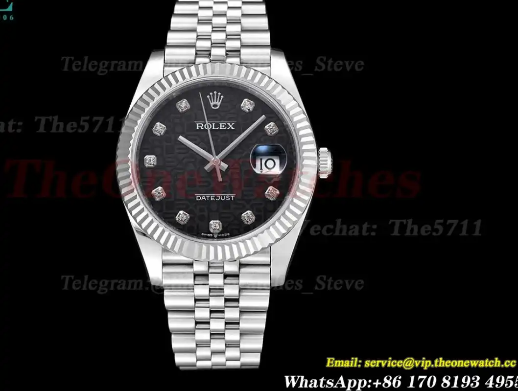 Datejust 126334 41MM SS SS Black Textured EWEF A3235