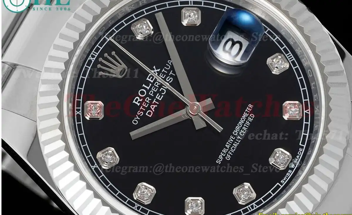 Datejust 126334 41mm SS SS Black Dia EWEF A3235