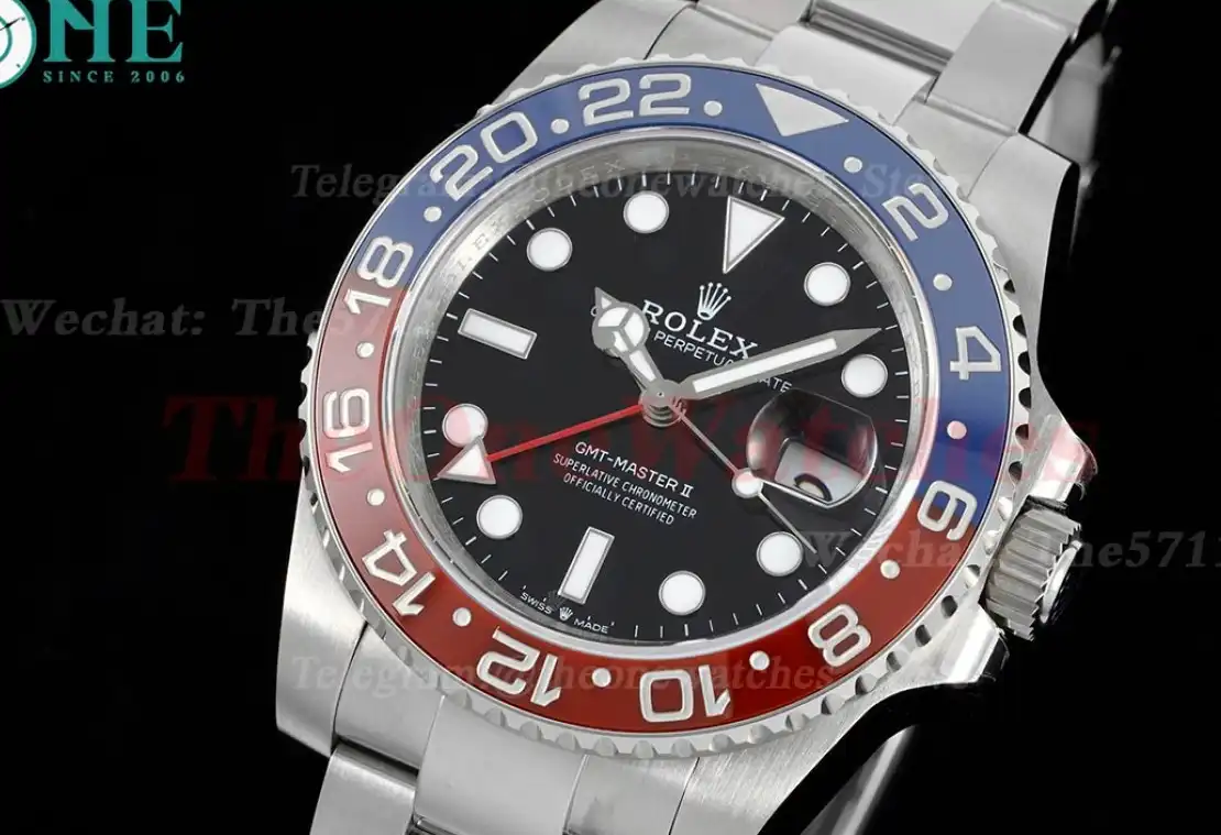 GMT Master II 126710 Pepsi Oys Red Blue Cer 904L GMF V6 VR3285