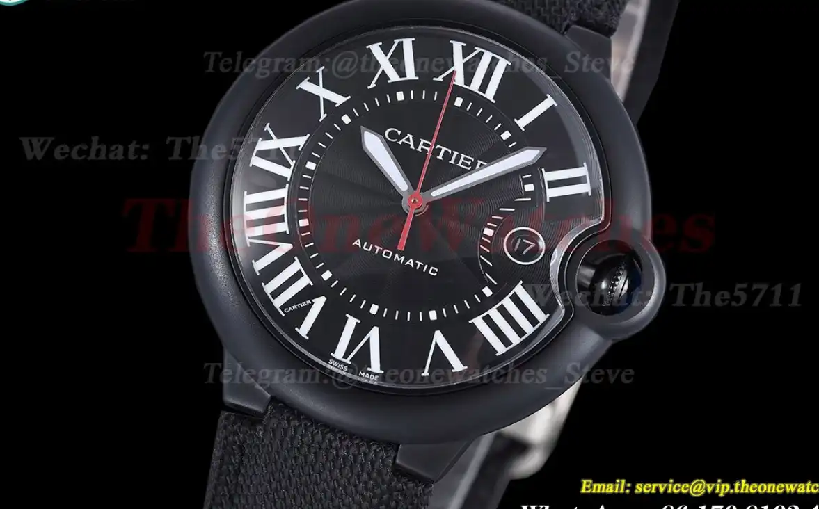 Ballon Bleu De Cartier 42mm DLC NY Black Dial GDF MY8215